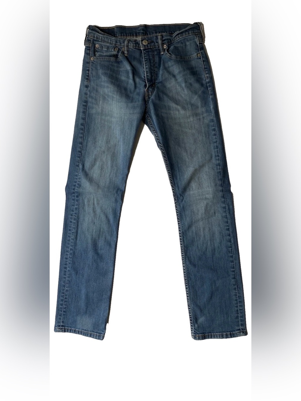 GOOD Size 31x32 Womens Levi (Levis) Strauss 513 Straight Leg Jeans  Medium Wash